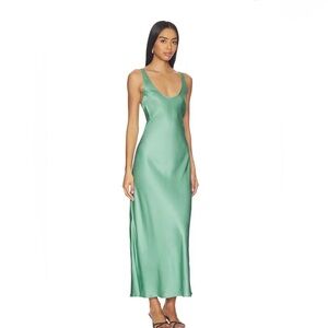 L’AGENCE Akiya Tank Dress in Malachite Green